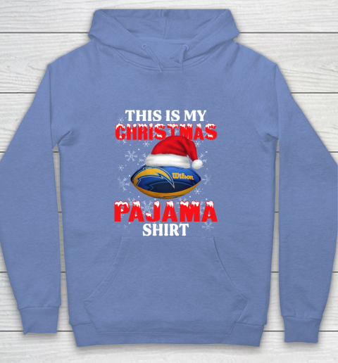 Los Angeles Chargers This Is My Christmas Pajama Shirt NFL Youth Hoodie 8
