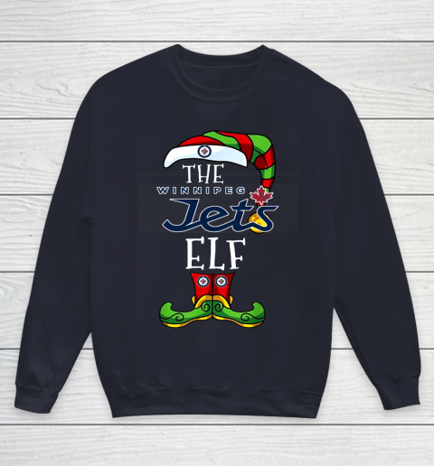 Winnipeg Jets Christmas ELF Funny NHL Youth Sweatshirt 2