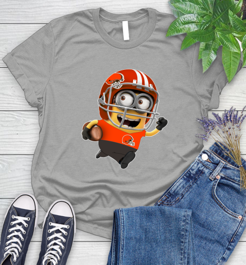 NFL Cleveland Browns Minions Disney Football Sports Women's T-Shirt 10