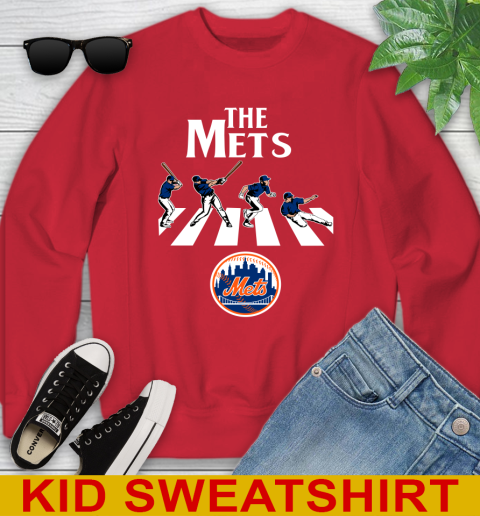 MLB Baseball New York Mets The Beatles Rock Band Shirt Youth Sweatshirt 7