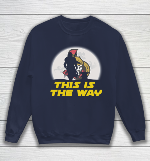 Ottawa Senators NHL Ice Hockey Star Wars Yoda And Mandalorian This Is The Way Sweatshirt 2