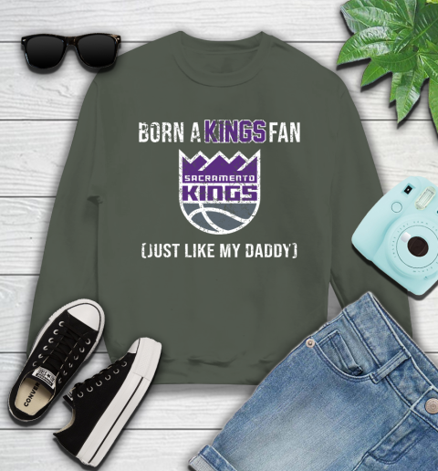 NBA Sacramento Kings Loyal Fan Just Like My Daddy Basketball Shirt Youth Sweatshirt 7