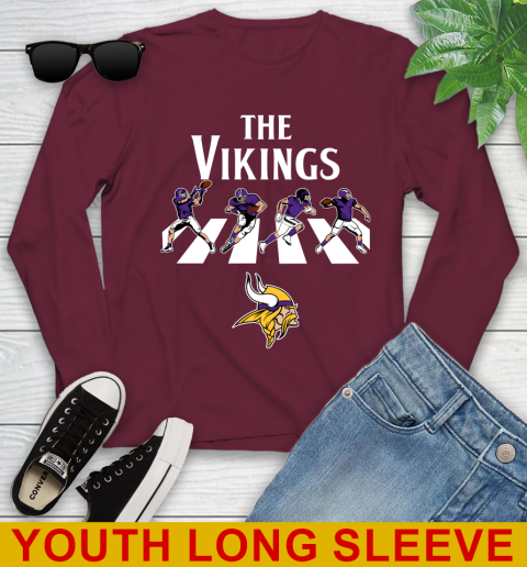 NFL Football Minnesota Vikings The Beatles Rock Band Shirt Youth Long Sleeve 6