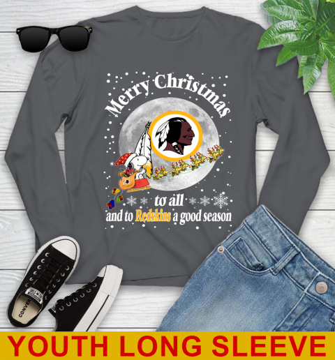 Washington Redskins Merry Christmas To All And To Redskins A Good Season NFL Football Sports Youth Long Sleeve 9