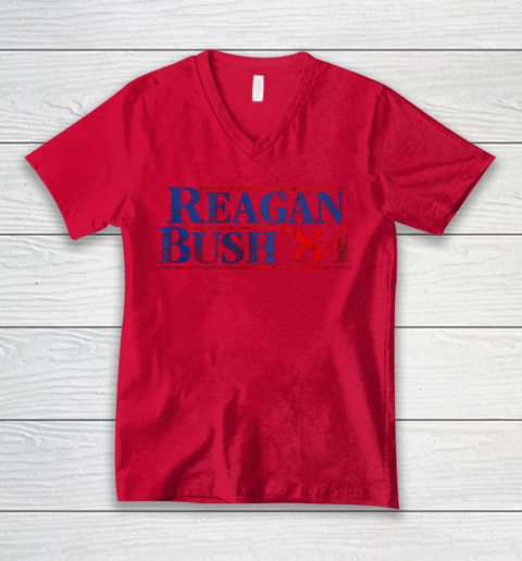 Reagan Bush 84 Vintage Style Conservative Republican V-Neck T-Shirt 3