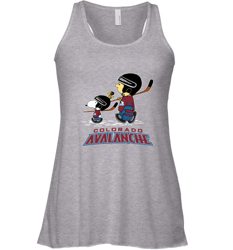 Let's Play Colorado Avalanche Ice Hockey Snoopy NHL Racerback Tank