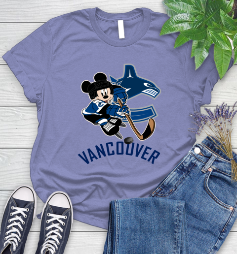 NHL Vancouver Canucks Mickey Mouse Disney Hockey T Shirt Women's T-Shirt 11