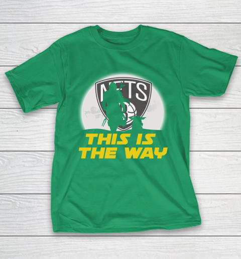 Brooklyn Nets NBA Basketball Star Wars Yoda And Mandalorian This Is The Way T-Shirt 5