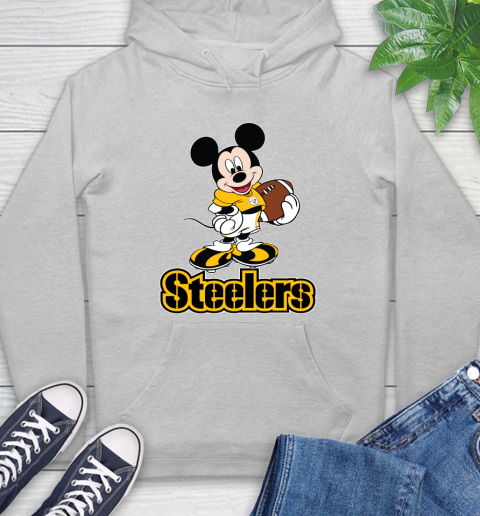 NFL Football Pittsburgh Steelers Cheerful Mickey Mouse Shirt Hoodie 6