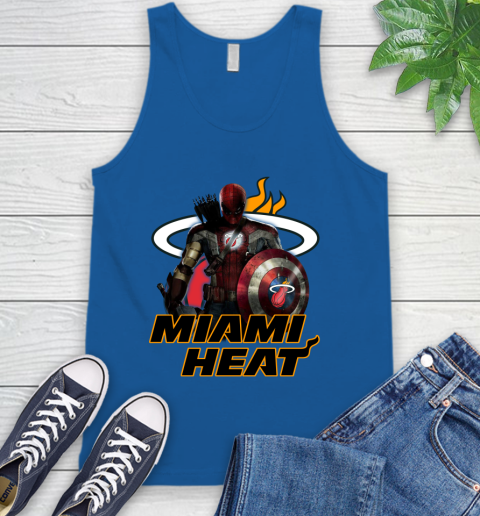 Miami Heat NBA Basketball Captain America Thor Spider Man Hawkeye Avengers Tank Top 5