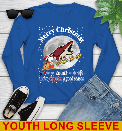 Arizona Coyotes Merry Christmas To All And To Coyotes A Good Season NHL Hockey Sports Youth Long Sleeve 10