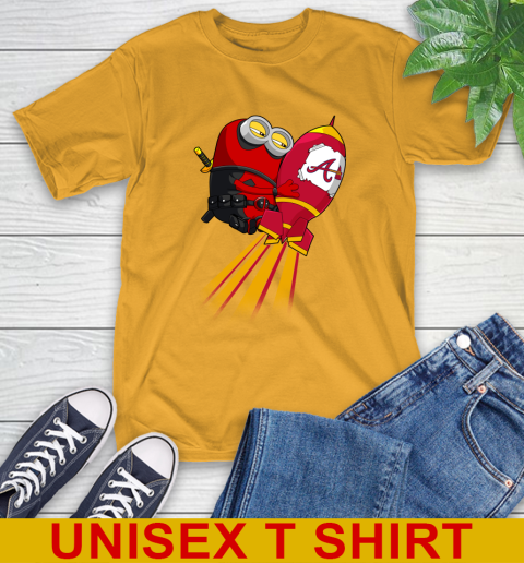 MLB Baseball Atlanta Braves Deadpool Minion Marvel Shirt T-Shirt 2