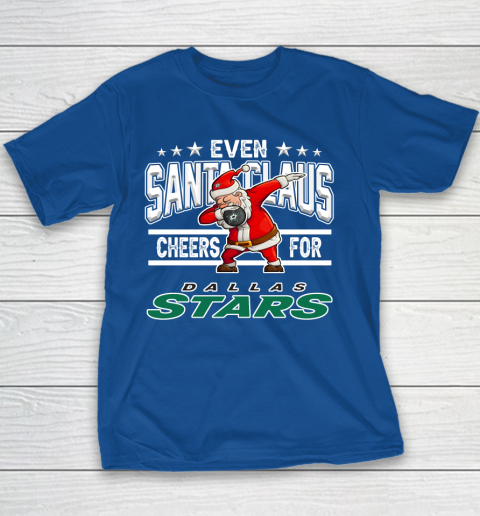 Dallas Stars Even Santa Claus Cheers For Christmas NHL Youth T-Shirt 6