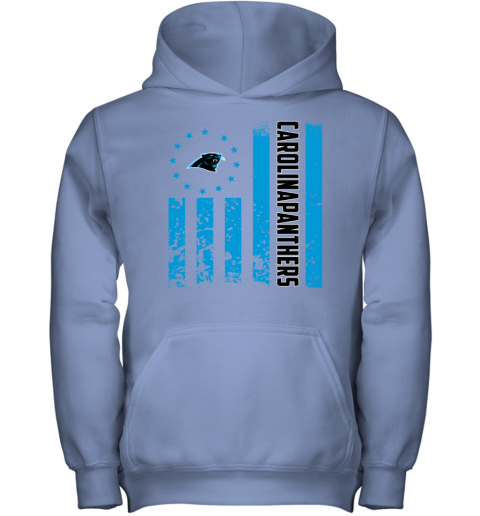 NFL Carolina Panthers American Flag Youth Sweatshirt - Rookbrand