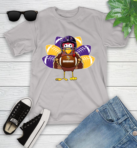 Minnesota Vikings Turkey Thanksgiving Day Youth T-Shirt 12