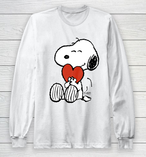 Peanuts Snoopy Heart Valentine Long Sleeve T-Shirt