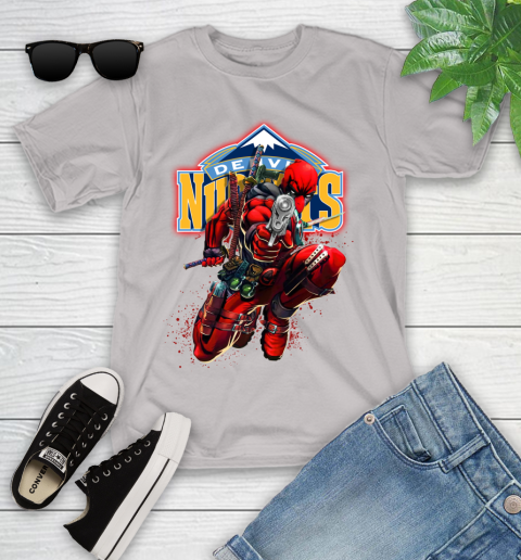 NBA Deadpool Marvel Comics Sports Basketball Denver Nuggets Youth T-Shirt 12