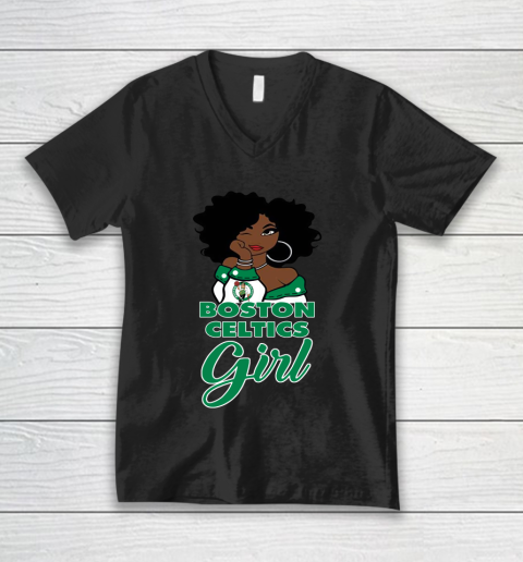 Boston Celtics Girl NBA V-Neck T-Shirt