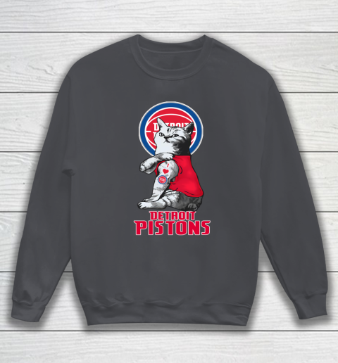 NBA Basketball My Cat Loves Detroit Pistons Sweatshirt 4