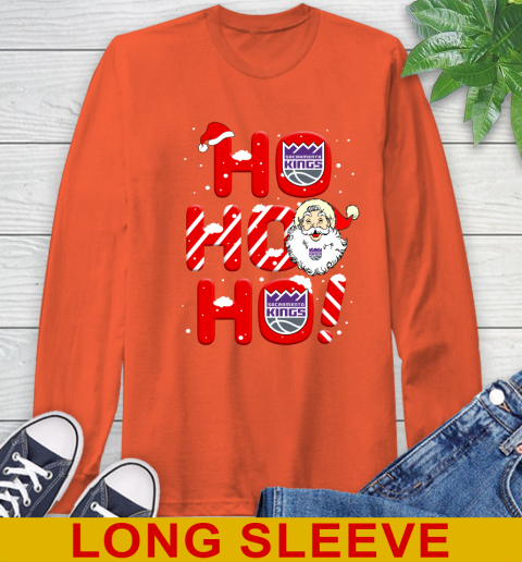 Sacramento Kings NBA Basketball Ho Ho Ho Santa Claus Merry Christmas Shirt Long Sleeve T-Shirt 4