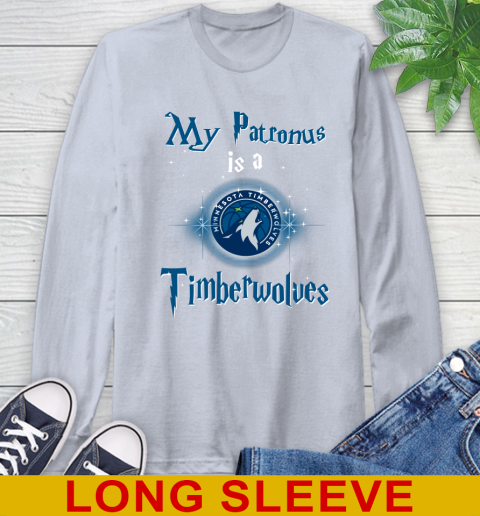 NBA Basketball Harry Potter My Patronus Is A Minnesota Timberwolves Long Sleeve T-Shirt 6