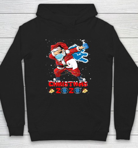 Detroit Lions Funny Santa Claus Dabbing Christmas 2020 NFL Hoodie