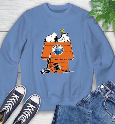 Edmonton Oilers NHL Hockey Snoopy Woodstock The Peanuts Movie Sweatshirt 11
