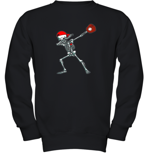 Dabbing Skeleton Baseball TShirt Funny Halloween Gift Boys Youth Sweatshirt