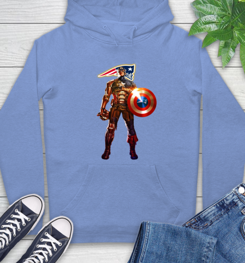 NFL Captain America Marvel Avengers Endgame Football Sports New England Patriots Hoodie 11
