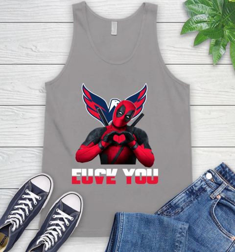 NHL Washington Capitals Deadpool Love You Fuck You Hockey Sports Tank Top 3