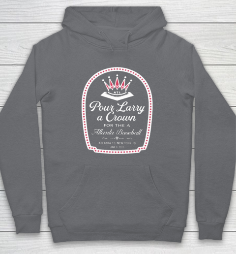 Atlanta Braves Pour Larry A Crown Hoodie 3
