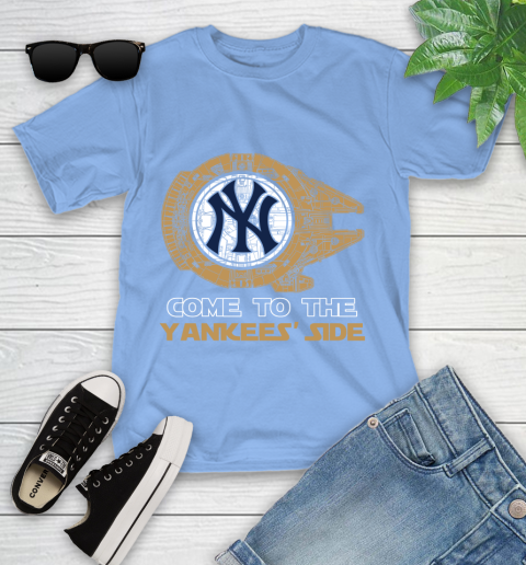 MLB Come To The New York Yankees Sox Side Star Wars Baseball Sports Youth T-Shirt 15
