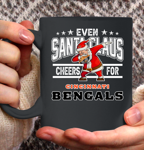 Cincinnati Bengals Even Santa Claus Cheers For Christmas NFL Ceramic Mug 11oz