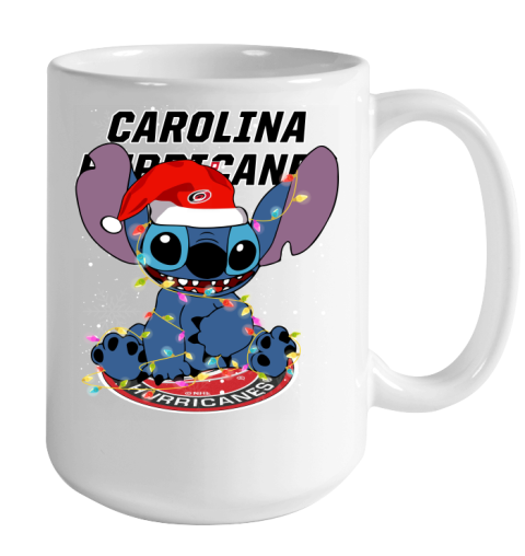 Carolina Hurricanes NHL Hockey noel stitch Christmas Color Changing Mug 15oz 2