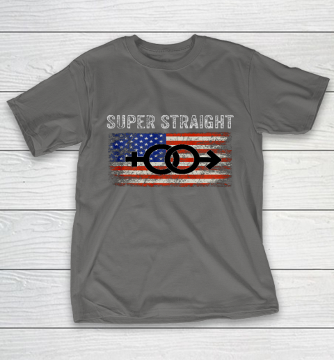 Vintage Us Flag Gender Identity Super Straight Identity T-Shirt 8