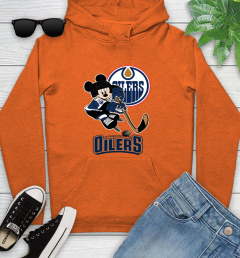 NHL Edmonton Oilers Mickey Mouse Disney Hockey T Shirt Youth Hoodie 5