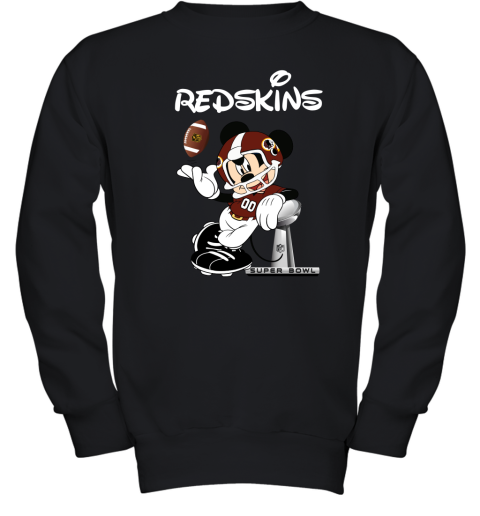 Mickey Redskins Taking The Super Bowl Trophy Football Youth Sweatshirt