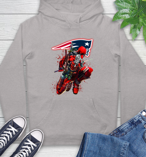 NFL Deadpool Marvel Comics Sports Football New England Patriots Hoodie 12