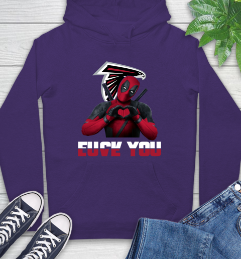 NHL Atlanta Falcons Deadpool Love You Fuck You Football Sports Hoodie 5