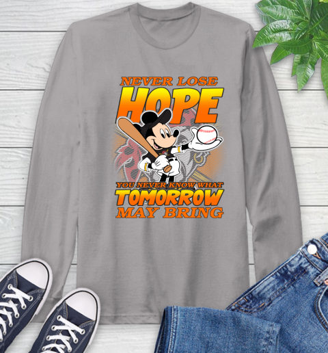 Pittsburgh Pirates MLB Baseball Mickey Disney Never Lose Hope Long Sleeve T-Shirt 6