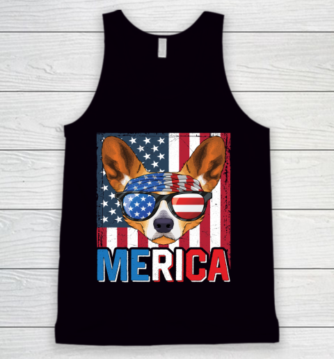 Independence Day Welsh Corgi Pembroke Merica 4th of July Dog American Puppy Tank Top