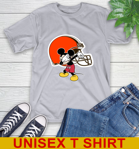 Cleveland Browns NFL Football Dabbing Mickey Disney Sports T-Shirt 6