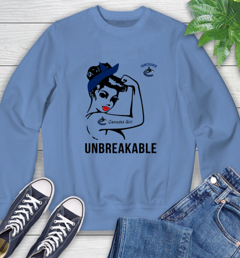 NHL Vancouver Canucks Girl Unbreakable Hockey Sports Sweatshirt 8