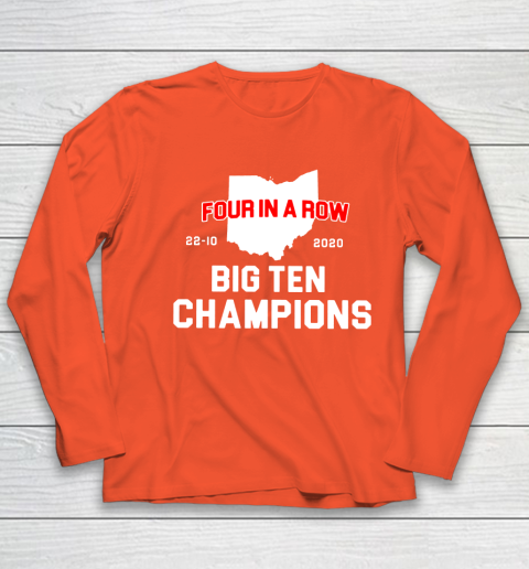 Big Ten Champions Four in a Row 2020 Youth Long Sleeve 3