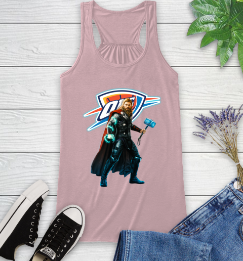 NBA Thor Avengers Endgame Basketball Oklahoma City Thunder Racerback Tank 11