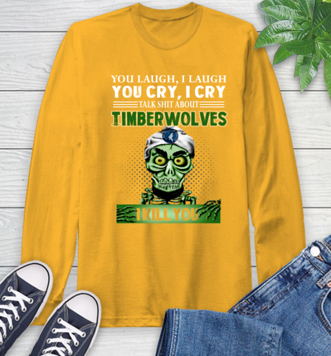 NBA Talk Shit About Minnesota Timberwolves Thunder I Kill You Achmed The Dead Terrorist Jeffrey Dunham Basketball Long Sleeve T-Shirt 2