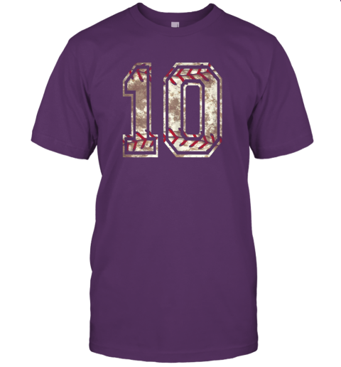 lxpp baseball jersey number 10 vintage distressed jersey t shirt 60 front team purple