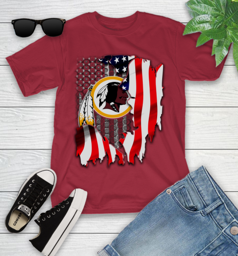 Washington Redskins NFL Football American Flag Youth T-Shirt 14