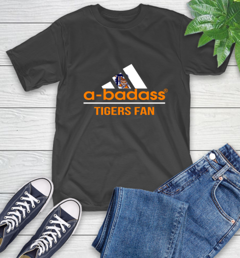 MLB A Badass Detroit Tigers Fan Adidas Baseball Sports T-Shirt