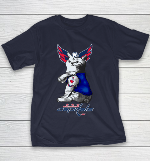 NHL My Cat Loves Washington Capitals Hockey Youth T-Shirt 2